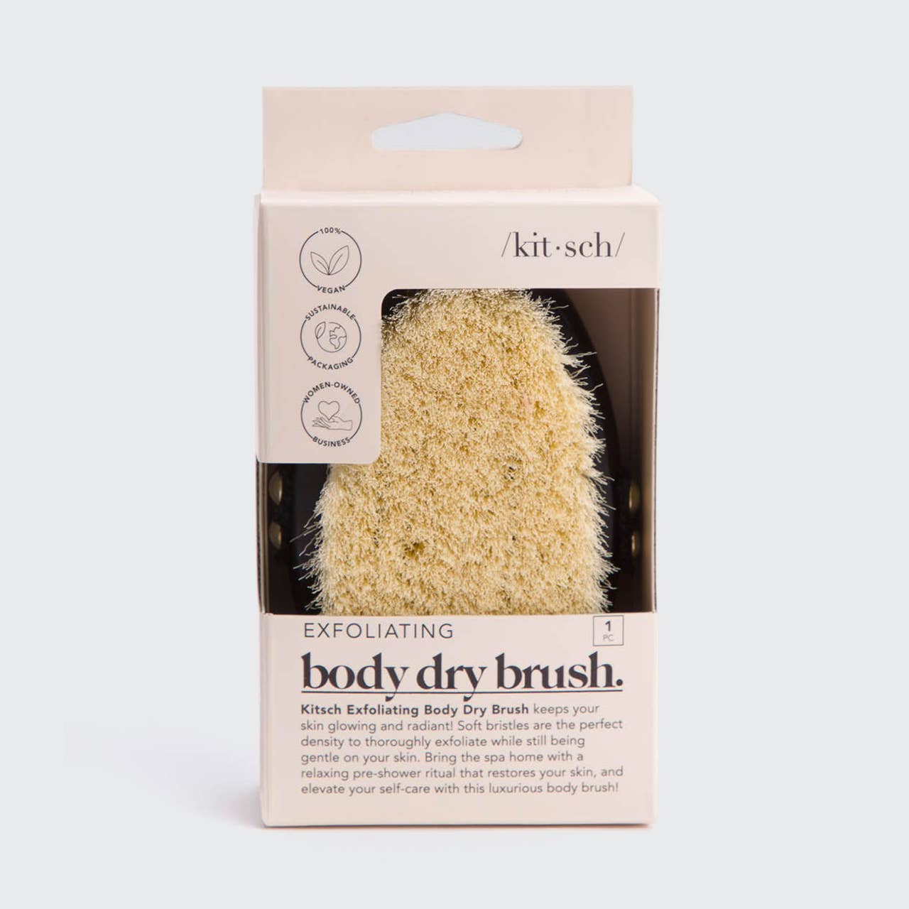KITSCH exfoliërende droge lichaamsborstel