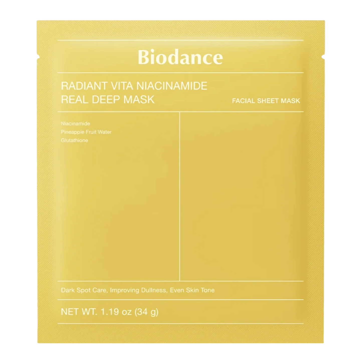 Stralend Vita Niacinamide Masker - revitaliseert doffe huid