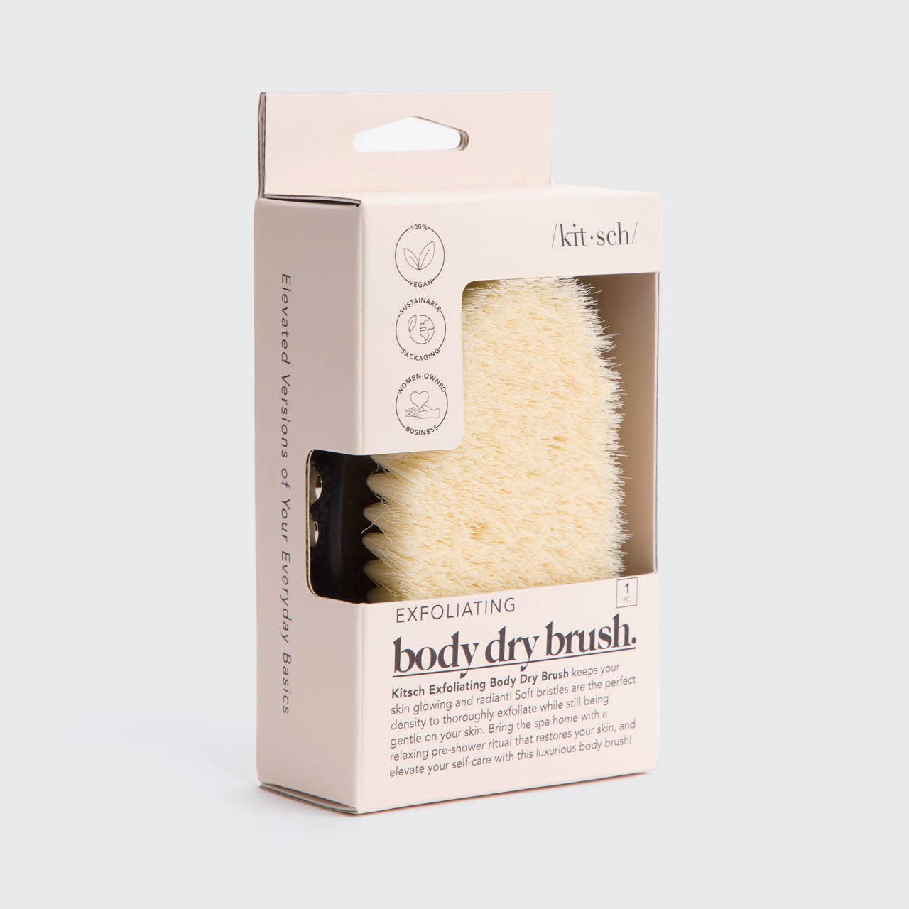 KITSCH exfoliërende droge lichaamsborstel
